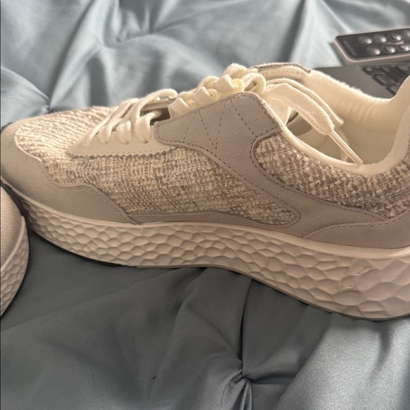 Women's White and Gray Sneakers - Picture 5 of 5